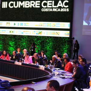 el presidente hondureño durante su comparecencia en la CELAC.